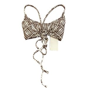 NWT Basta Tie Front Wear-2-Ways Bikini Top Sz. XS
